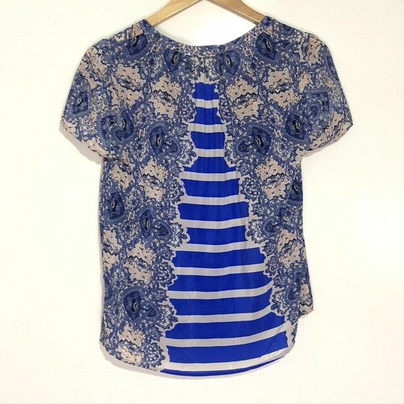 ANTHROPOLOGIE MAEVE Navy Blue Blouse Top - Picture 4 of 5